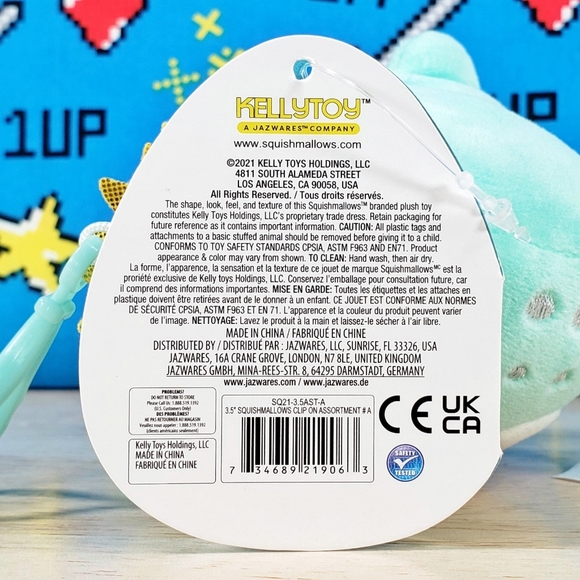 Squishmallows Chet the Blue Iguana 3.5" Clip UltraSoft Stuffed Animal Plush NWT - Picture 12 of 12